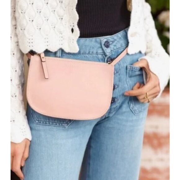 Lo & Sons Handbags - Lo & Sons Waverley 2 Pink Rose Quartz Crossbody Wristlet Belt Bag